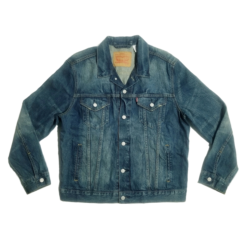 Levis Mens Denim Trucker Jacket Size Medium